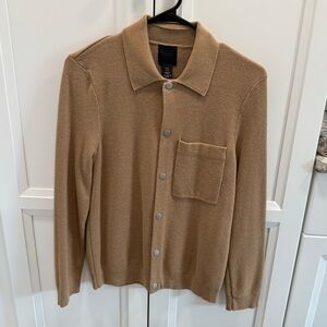 H&M tan shirt jacket